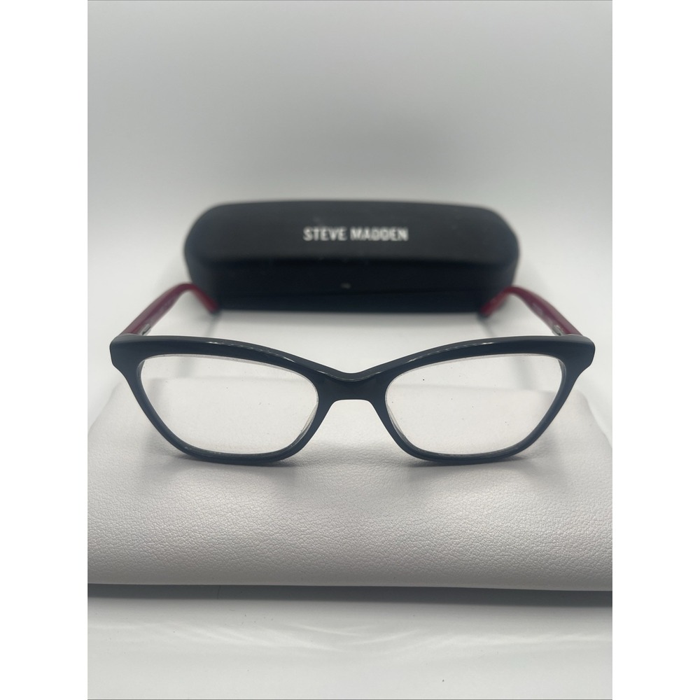 STEVE MADDEN - KWILTT 51/17/135 BLACK- RED - WOMEN'S EYEGLASSES FRAMES W/CASE